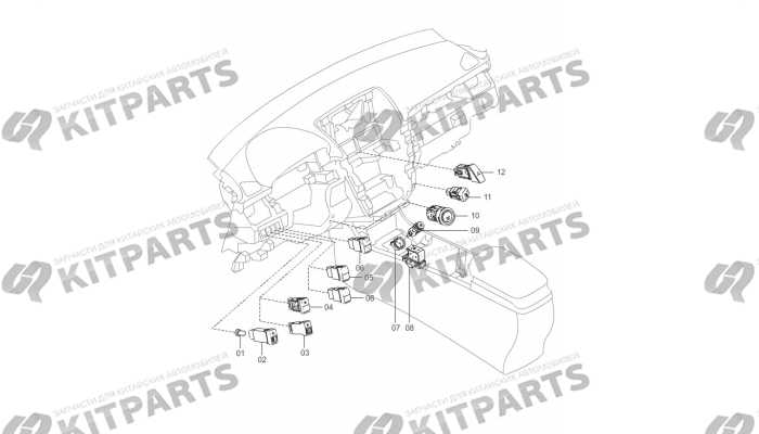 Переключатели приборной панели FAW Besturn X80F (Рестайлинг)