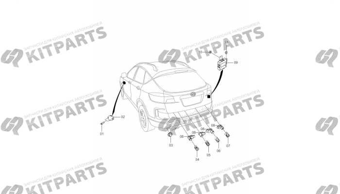 Парковочный радар FAW Besturn X80F (Рестайлинг)