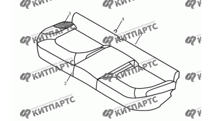 Сиденье заднее - подушка Dong Feng