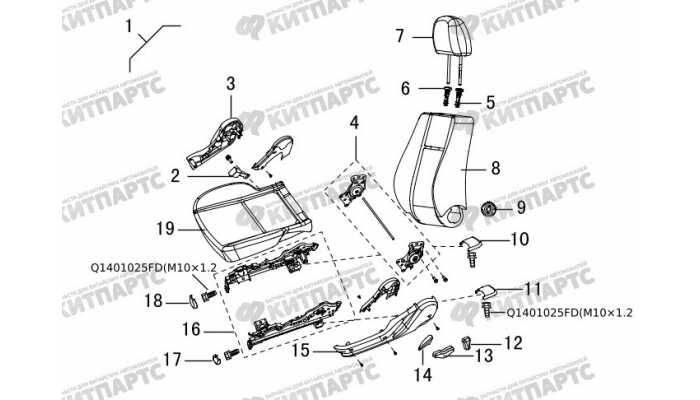 Сиденье переднее левое Great Wall Hover H3