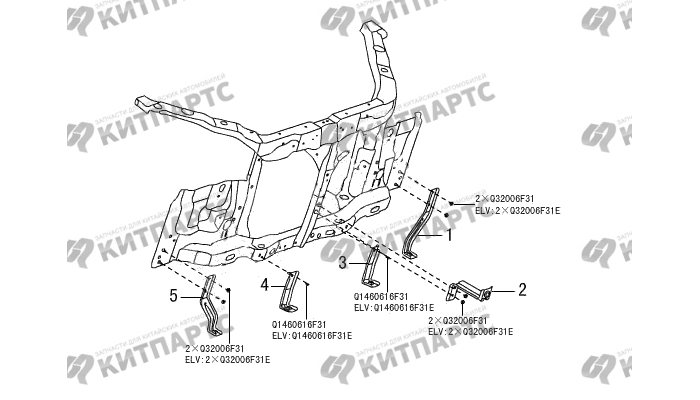 Кронштейн переднего бампера Great Wall Wingle 5