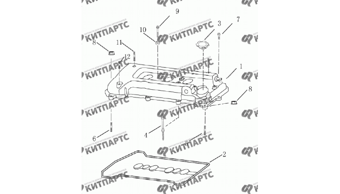 Клапанная крышка (1.8 L) Geely