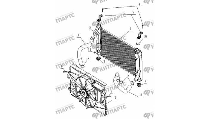 Радиатор охлаждения двигателя Geely